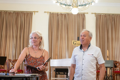 Kováts Kriszta, Vass Lajos a próbán